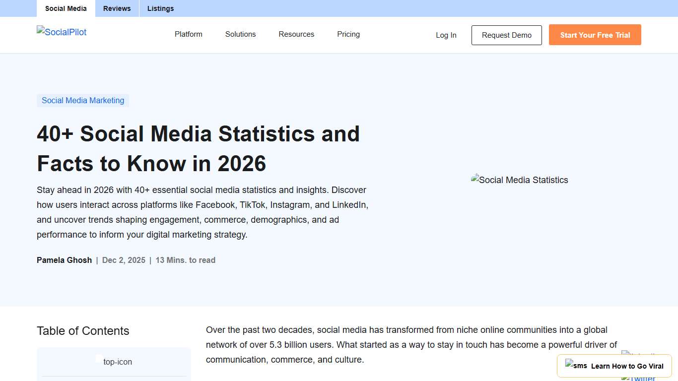 40+ Social Media Statistics and Facts to Know in 2026